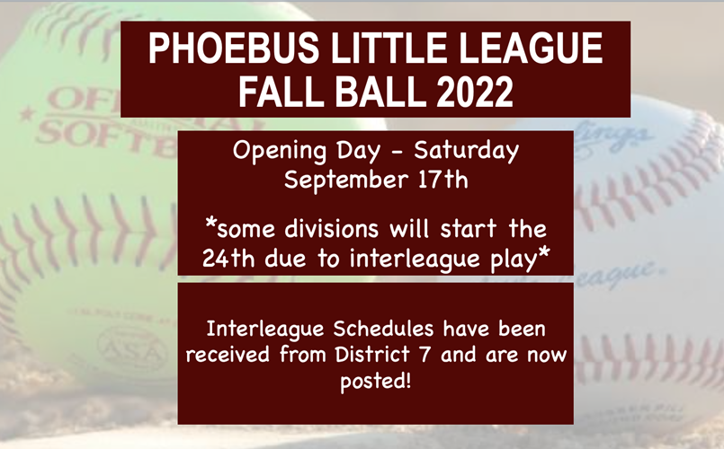 INTERLEAGUE SCHEDULES ARE NOW POSTED
